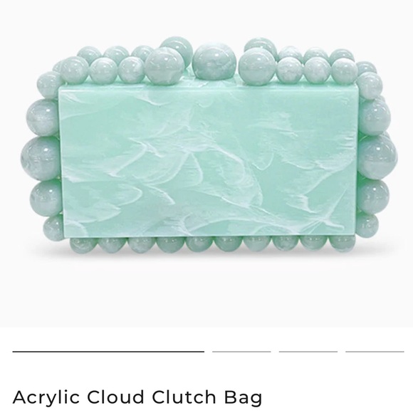 Mint Green Acrylic Clutch Bag - Picture 1 of 3